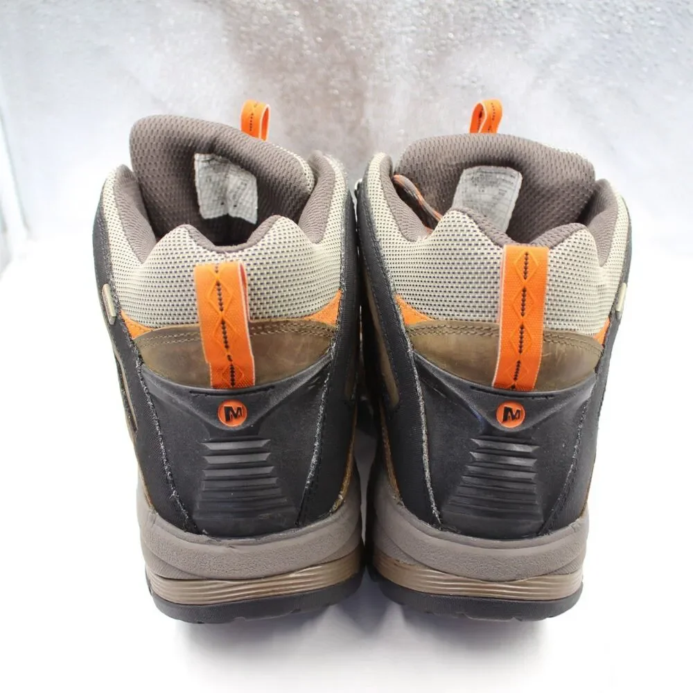 Merrell Deverta Mid Men 15 Brown Hiking Boots Waterproof Trail Athletic Shoes